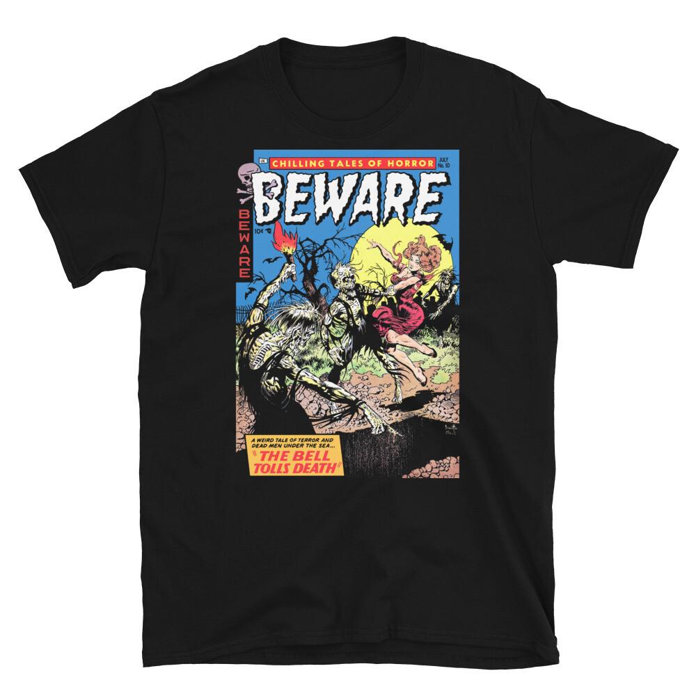 Beware Comic No. 10 Frank Frazetta Cover T-Shirt(Black) Unisex T-Shirt