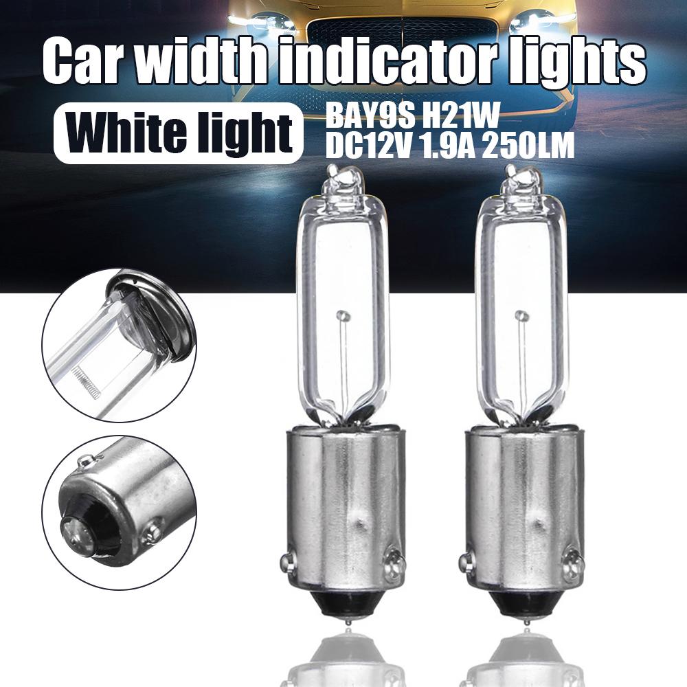 Пара автомобильных указателей ширины кварцевого стекла белого света DC12V 1.9A 250LM гнездо 1156 BAY9S H21W сигнальная лампа