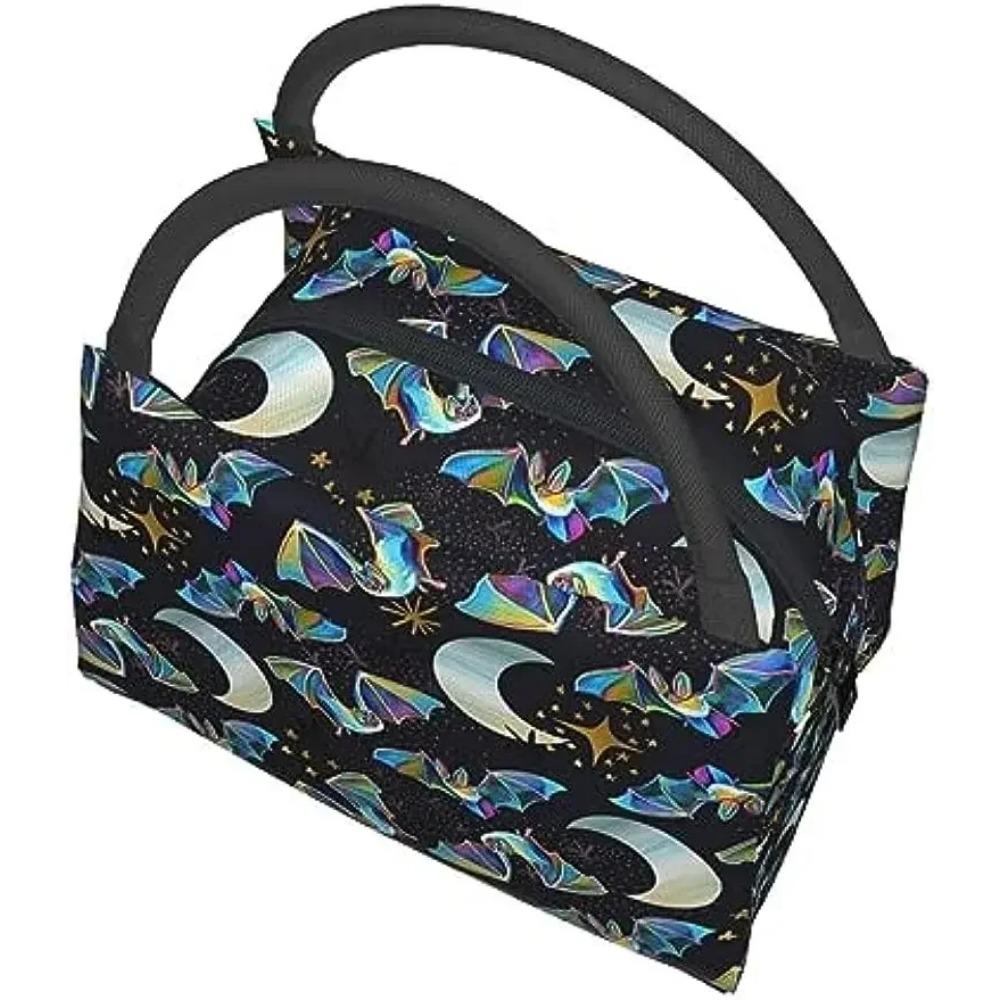 Goth Gothic Bats Lunch Box for Women Men Portable Lunch Bag Tote Bag Reusable Snack Bag for Work Picnic Camping One Size