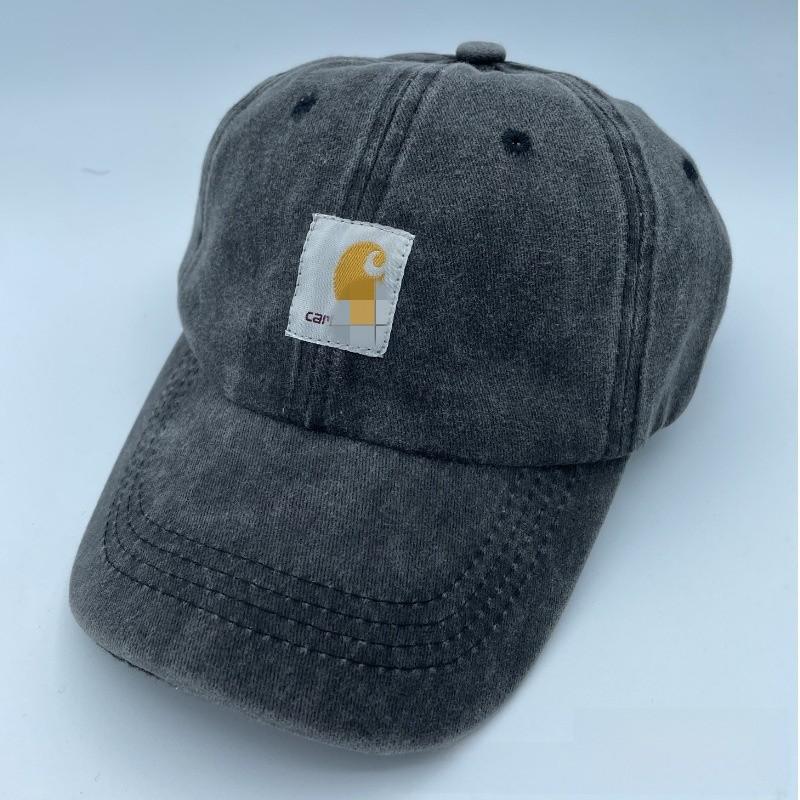English Style Vintage Cotton Cap With Embossed Letters And Sun Shield For Men And Women
