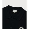 Covernat Ribbed Loose Fit Polo Long Sleeve Knit Sweater Men sweater CO2601KT03NA