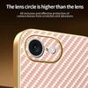 For iPhone 16e Phone Case Carbon Fiber Textured Electroplated TPU Back Cover