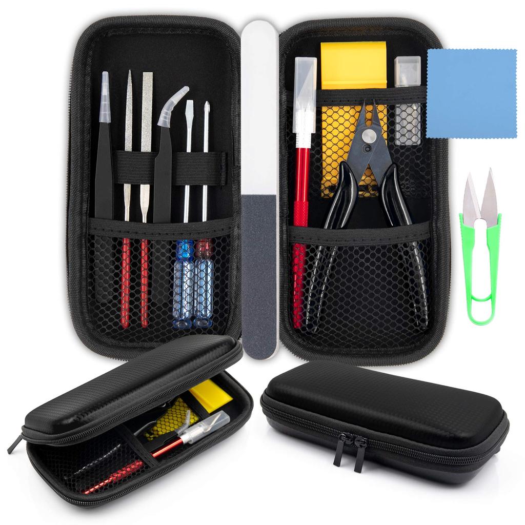 Goreson Plastic Model Tool 14 Plastic Model Thin Craft Storage Case Diamond Includes Precision Tweezers Tools, Beginner's Set, Pieces, Nippers, Tools,