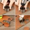 Cyiiifa Leather Round Hole Punch Set of 7 Sizes for Leather DIY Punching Punch, (20/25/30/35/40/45/50mm), Belts, Wallets, Products, Tool.