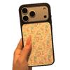 Ins маленький свежий зеленый лист розовый цветок подходит для чехла для мобильного телефона Apple 16/17pro IP15/14plus матовый PC13 набор