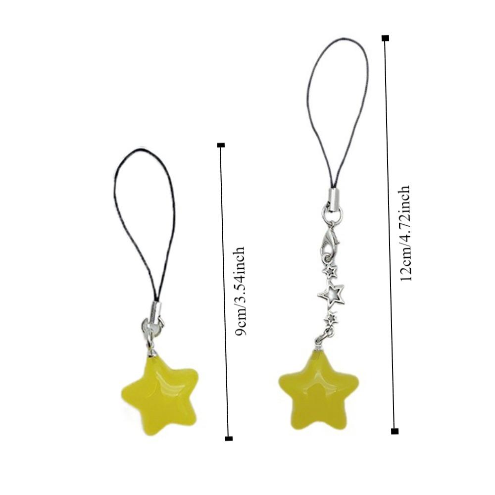 Keychain Phone Hanging Rope Pendant Mobile Phone Chain Star Phone Strap  Girl Jewelry
