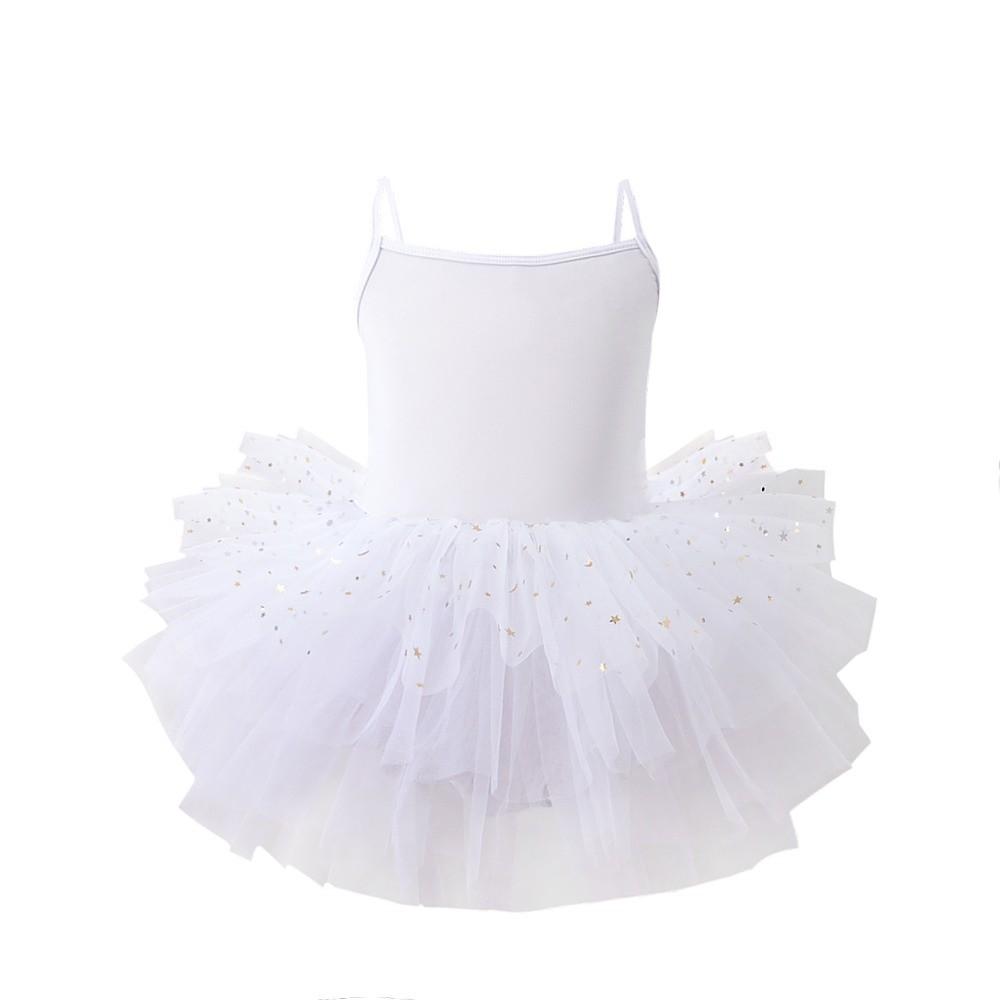 Sequin Ballet TuTu Dress Short Sleeve Ballet Performance Costume Baby Girl Ballet Skirt Gymnastic