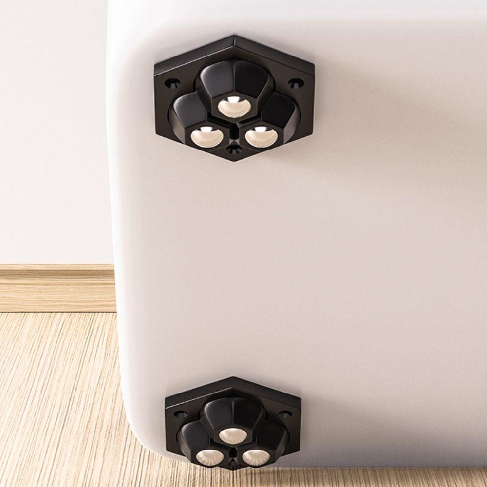 Самоклеящиеся мебельные ролики, колеса, бесшумный шарик, самоклеящаяся основа шкива, мини-ролик с тремя шариками