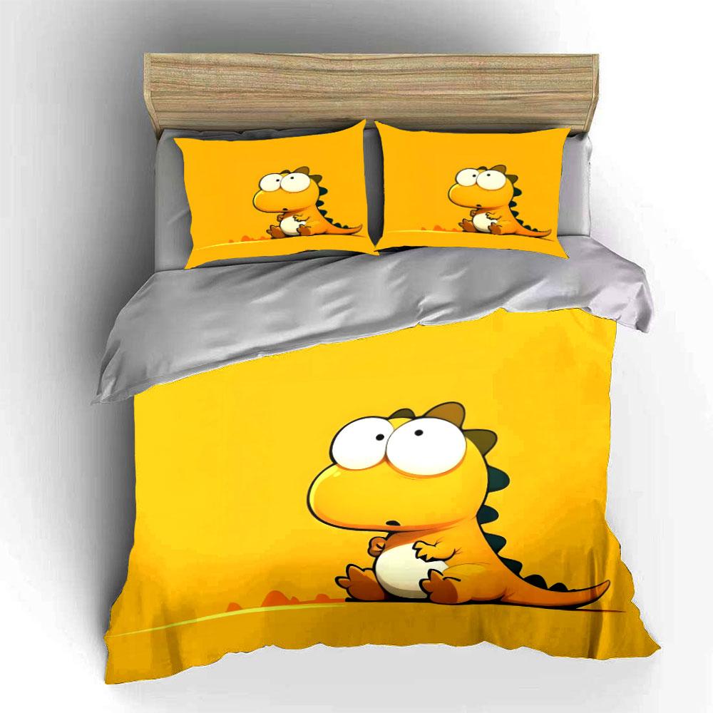 Cartoon dinosaur with spikes. Bedding sets Duvet cover sets Duvet covers Pillowcases(1 * Duvet Cover 2 * Pillowcases without duvet insert)