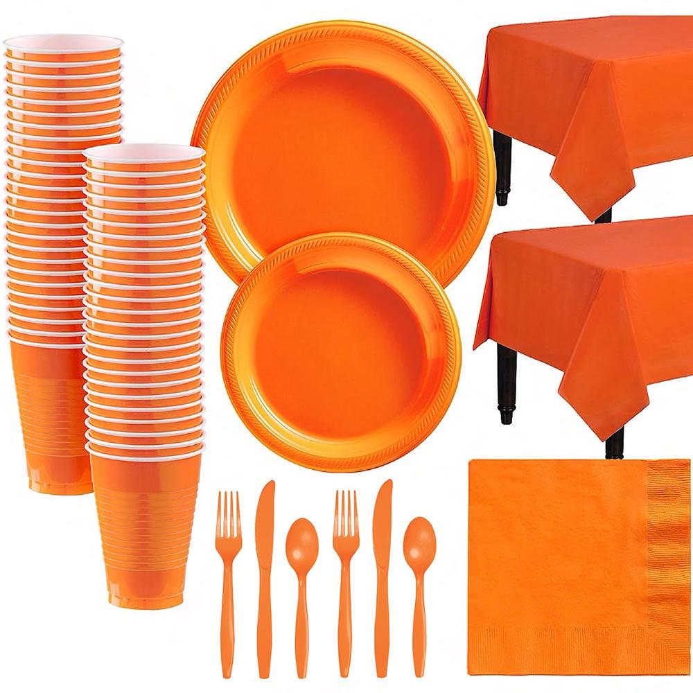 Monochrome Party Set Disposable Plastic Plate Cup Napkin Tableware Birthday Party Christmas Wedding Party