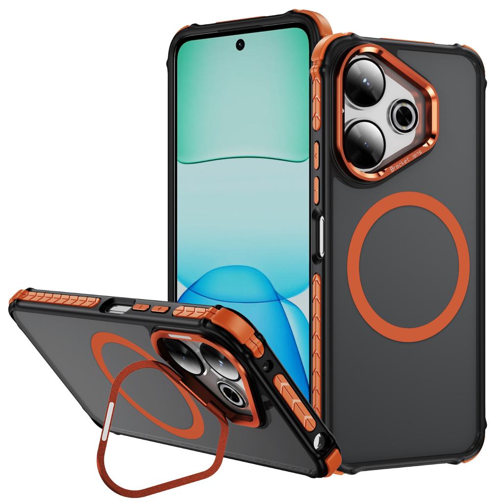 Чехол для телефона Redmi Магнитное крепление Ультратонкий Защита от падений Теплоотвод Крутой чехол для телефона Ощущение кожи Подставка Чехол для телефона