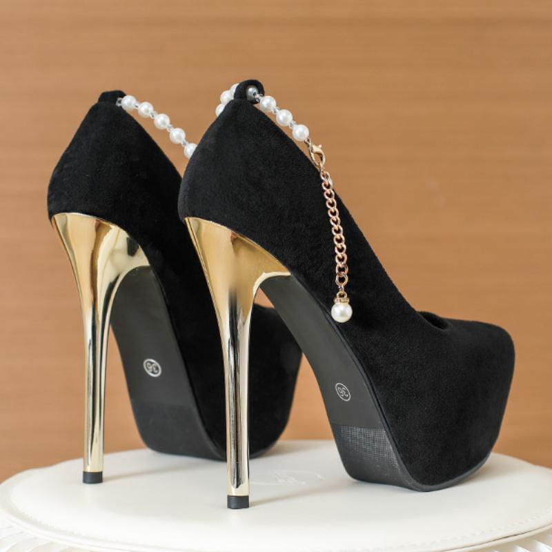 Fashion Spring Women Pumps Fashion Platform Round Toe Shallow Slingback High Heels Pole Dance Shoes Ladies Party Dress Stiletto Zapatos