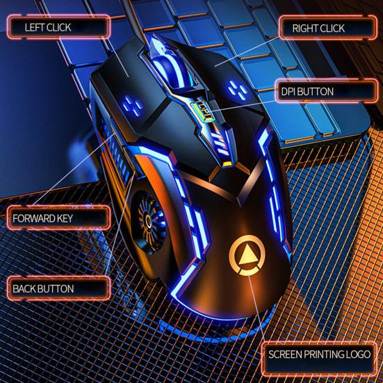 G5 Проводная мышь Бесшумная Компьютерные аксессуары RGB-подсветка Эргономичная USB 3200DPI Киберспорт Механическая
