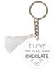 Acrylic KeyChain Engraved Chocolate Lover Key Holder Housewarming