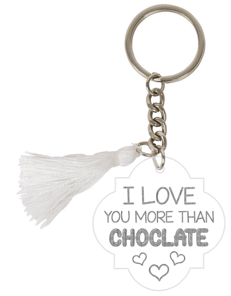 Inkdotpot Acrylic KeyChain Engraved Chocolate Lover Key Holder Housewarming