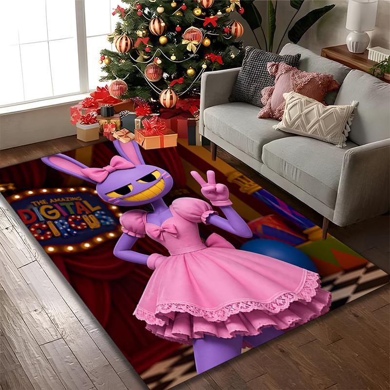 [The Amazing Digital Circus Printed Carpet] Non-slip Office Rug, Cozy Area Carprt for Living Room Use, Soft Home Sofa Chair Mat
