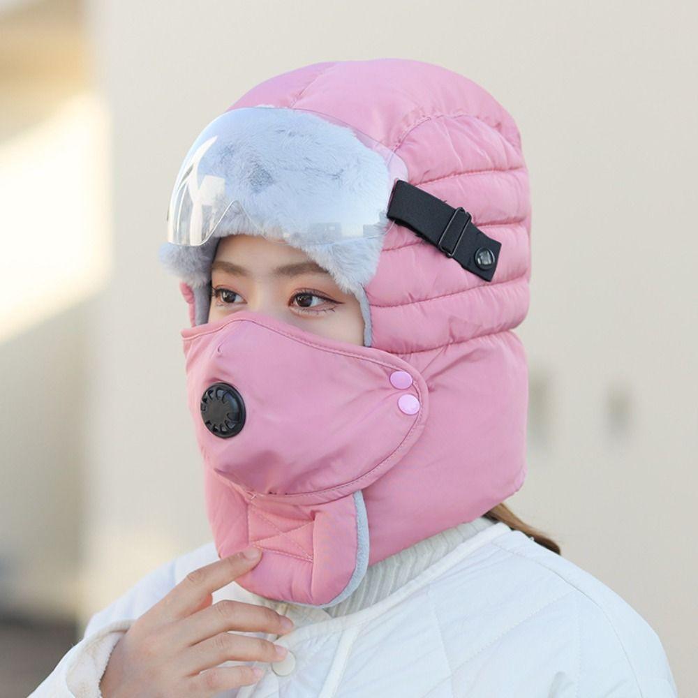 Теплые полнолицевые шапки, ветрозащитная защитная шапка для ушей, 5 в 1, зимние очки, маска, шапка для мужчин и женщин