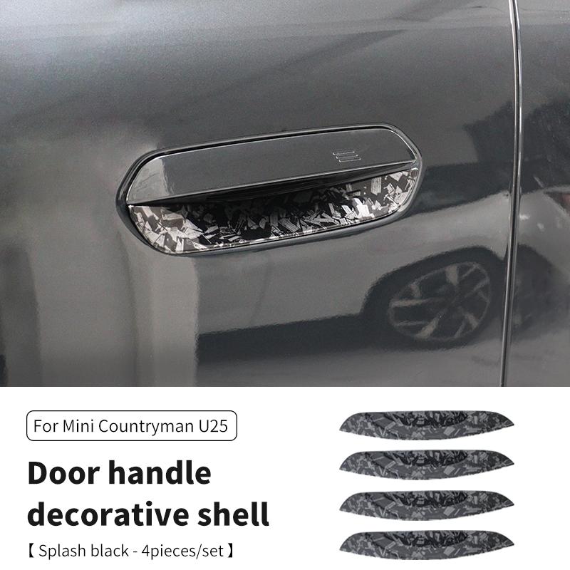 Car Door Handle Sticker Exterior Trim Cover For Mini Countryman U25 2024 2025 ABS Car Exterior Door Handle Bowl Decorative Shell