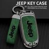 CNE1 Zinc Alloy Leather Car Key Cover Case Fob for Jeep Renegade Compass Cherokee Grand for Chrysler 300C Wrangler Car Accessories