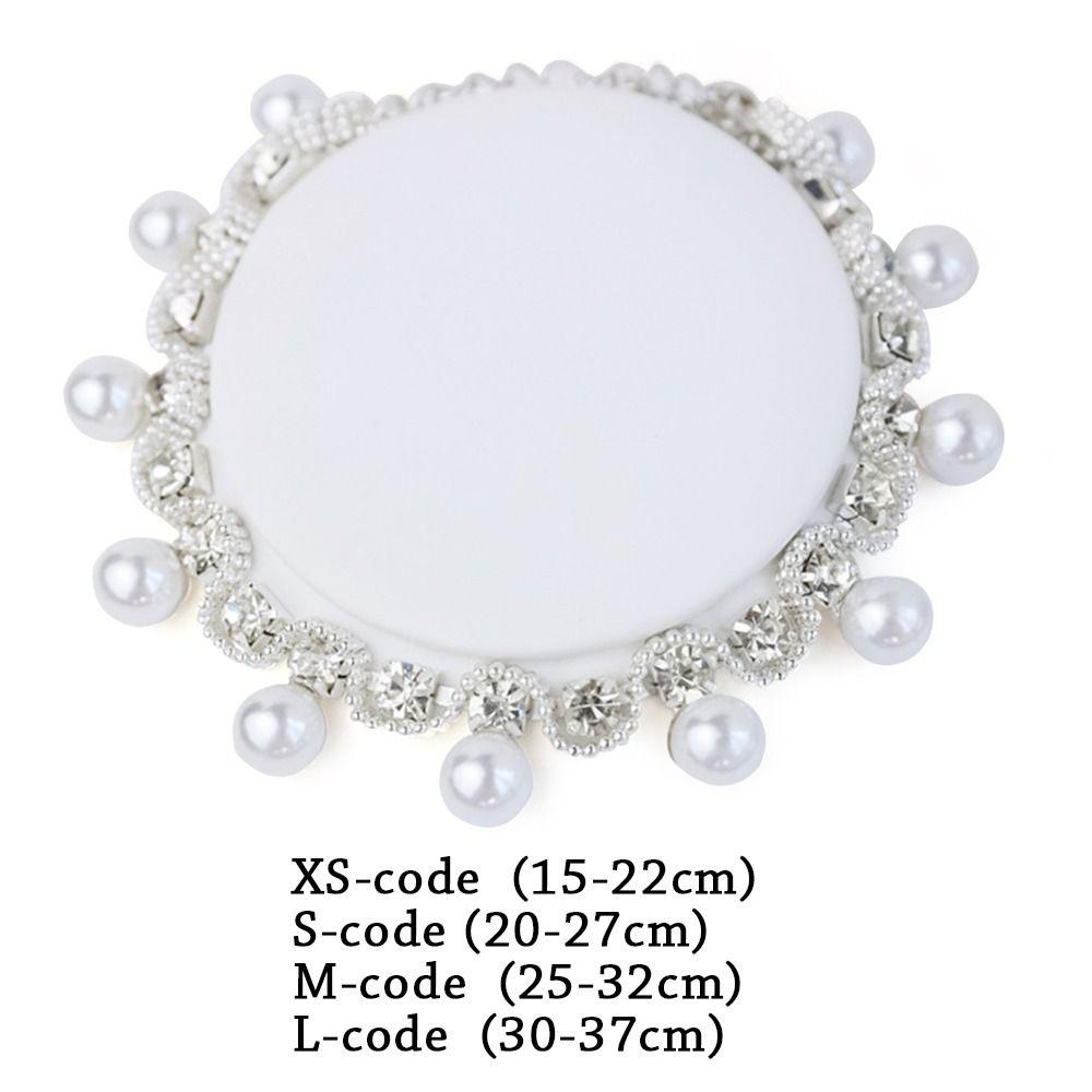 Товары Товары для кошек Регулируемое жемчужное ожерелье Ошейник с жемчугом для домашних животных Украшения для кошек Колокольчик для собак со стразами