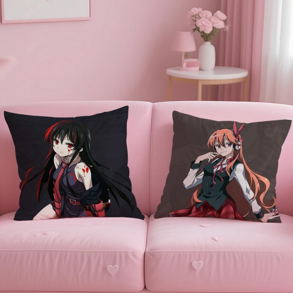 A-Akame Ga K-Kill Чехол-подушка Удобный двусторонний чехол для подушки Идеально подходит для автомобиля, дивана, спальни и многого другого