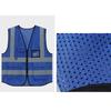 Men High-Visibility Reflective Vest V-neck Sleeveless Multi Pockets Design Waistcoat Clear ID Pocket Pen Holder Breathable Mesh Vest Coat