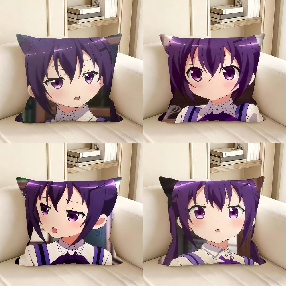 1pc Rize Tedeza Anime Characters Pillow Case Fashion Square Pillowcase Bedroom Sofa Room Ins Decoration Leisure