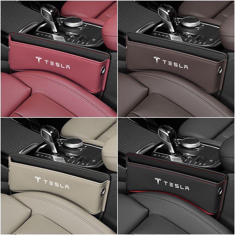 Multifunction Car Seat Gap Organizer Storage Box Crevice Side Storage Pocket Wallet for Tesla Model 3 Model S X Y Accessories