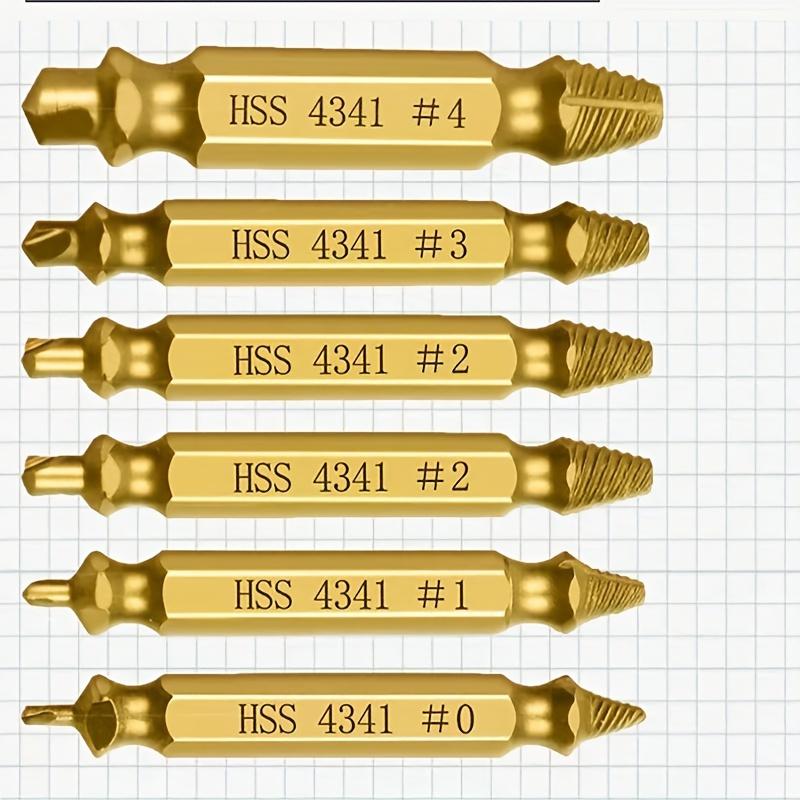 Набор экстракторов поврежденных винтов, набор экстракторов сорванных винтов для скользящей резьбы, экстрактор сломанных болтов, съемник болтов