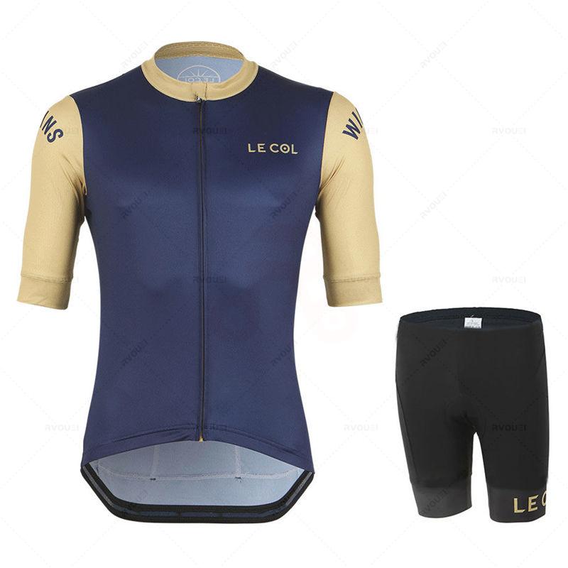 Men Summer Short Sleeve Cycling Jersey Set MTB Maillot Ropa Ciclismo Bicycle Wear Breathable Cycling Clothings Summer Breathable Cycling Suit Set