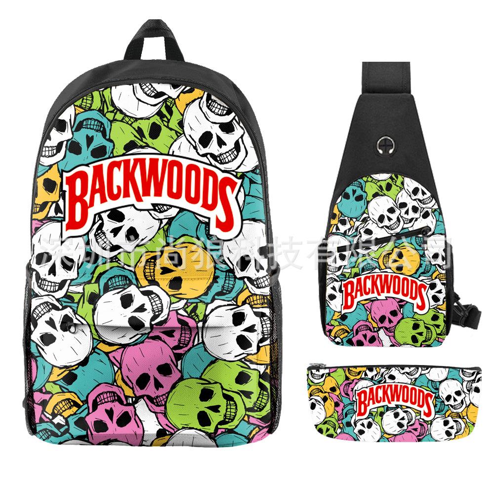 Школьный рюкзак для ученика Backwoods Рюкзак Сумка через плечо Школьная сумка Рюкзак большой емкости Водонепроницаемый рюкзак