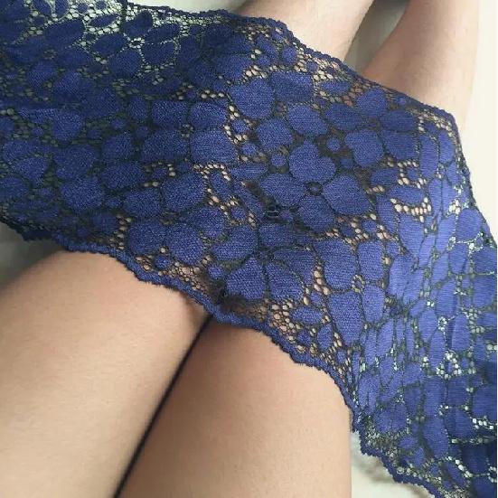1 Meter Navy Blue Lace Elastic Stretch Lace Trim Wedding Dress Skirt Lace Trim Stretch Floral Lingerie Headband Elastic DIY Lace