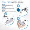 Shower Head High Pressure Rain Adjustable Stainless Steel 6 Inch Wall Mounted Rainfall Shower Bathroom Accessories Replacement