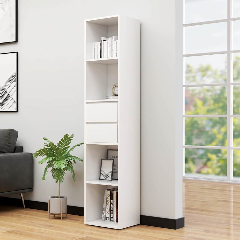 vidaXL Bücherregal Weiß 36x30x171 cm Holzwerkstoff