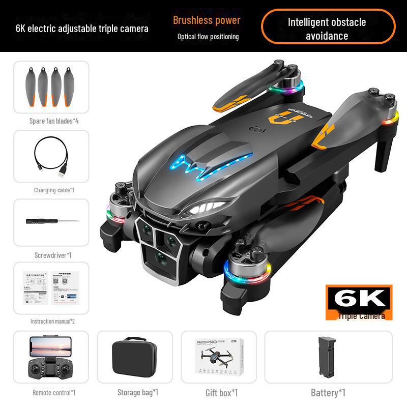 A23 HD Drone: Brushless Motor, Flowing Light, Obstacle Avoidance, Remote Control Aircraft