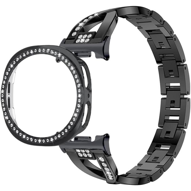 Женский ремешок для SAMSUNG Galaxy Watch8 40 мм 44 мм LTE Ремешок для часов с чехлом, блестящий Звездное сияние Сменный ремешок Защитный чехол