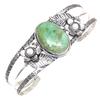 Chrysoprase Gemstone Antique Silver Jewelry Cuff Bracelets 7''Adjustable