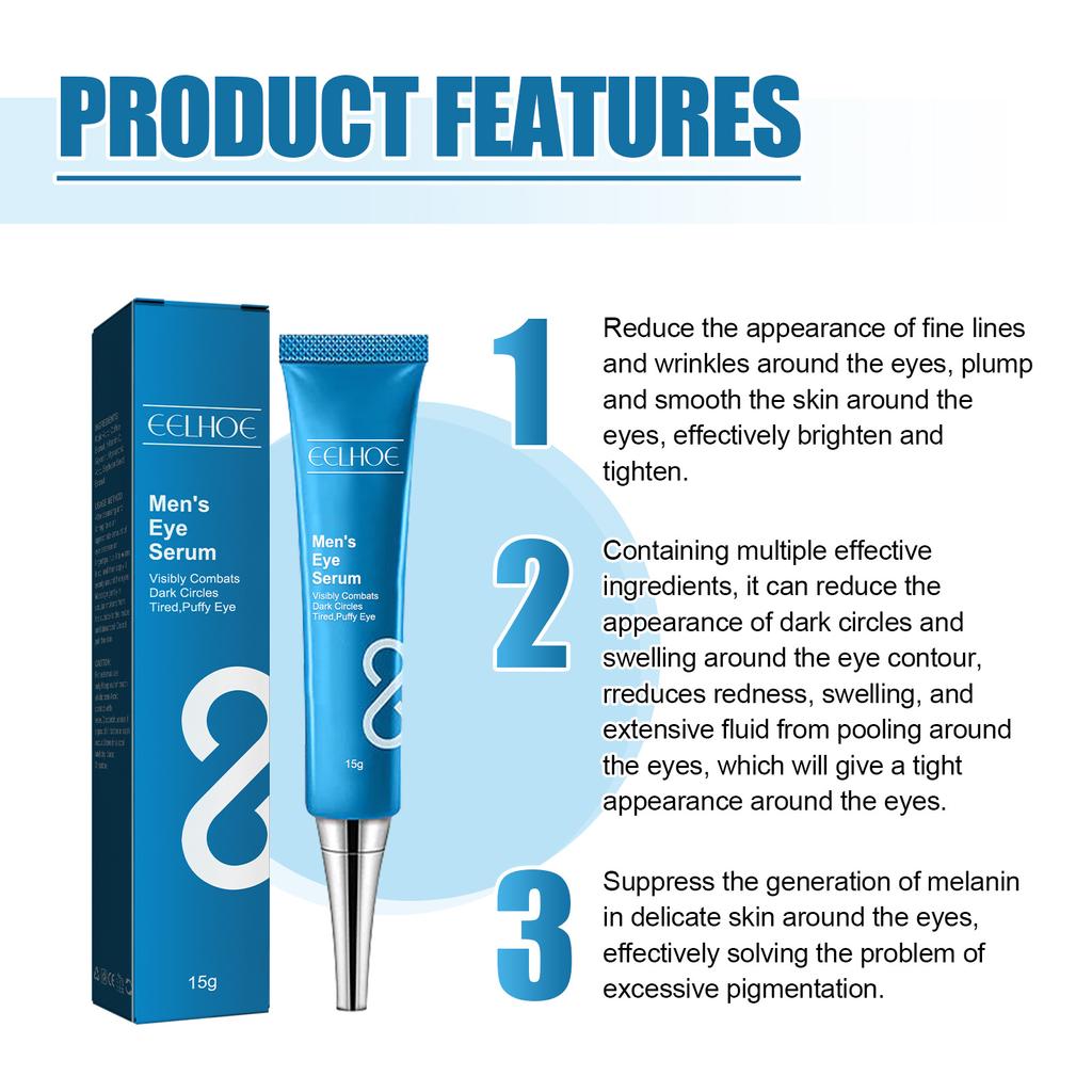 Сыворотка для глаз против темных кругов, крем для глаз, уменьшает мелкие морщины, уменьшает отечность глаз, против морщин, укрепляющие средства для ухода за кожей вокруг глаз 15 г