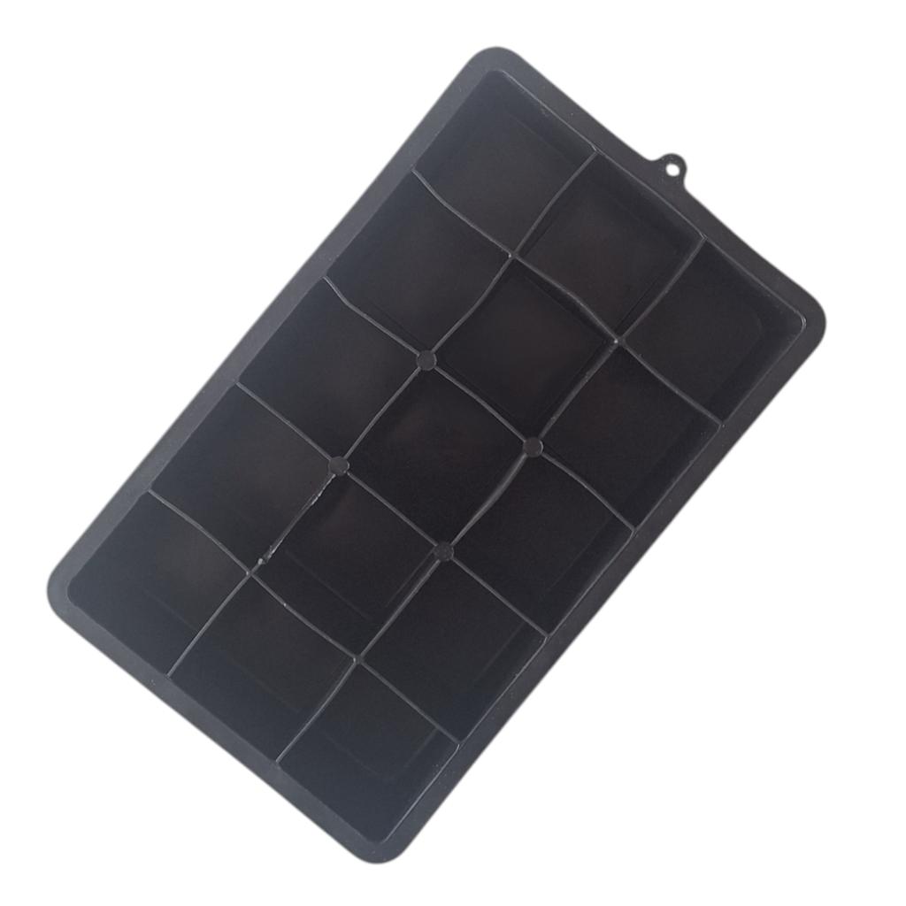 Xl Ice Mold Silicone Cube Maker Container For 15 Ice Cubes 3.3 Cm