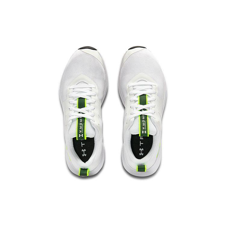 Under Armour Кроссовки Charged Aurora, дышащие, нескользящие, прочные, низкие, для тренировок, женские, белые с зеленым 3022619-105