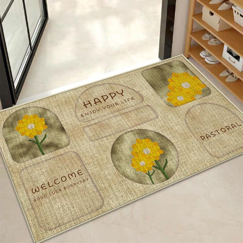 Моющиеся нескользящие коврики для двери: Абсорбирующее резиновое полотно для ванной комнаты, туалета, кухни