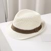 Summer Straw Sun Hat Breathable Woven Material UV Protection Hat with Wide Brim Versatile Summer Accessory