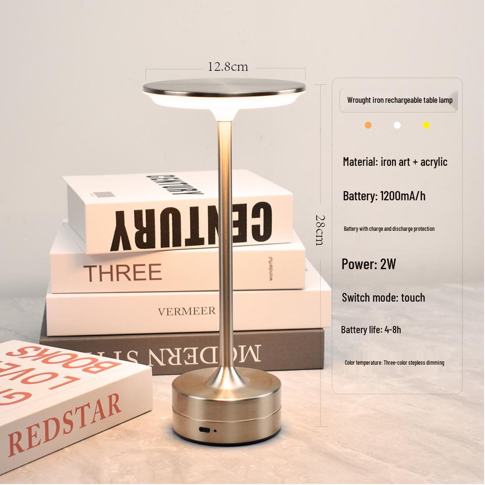 Прикроватная светодиодная сенсорная лампа: Ночник и декоративная атмосфера для ресторанов, баров и обеденных столов - Минималистичный дизайн