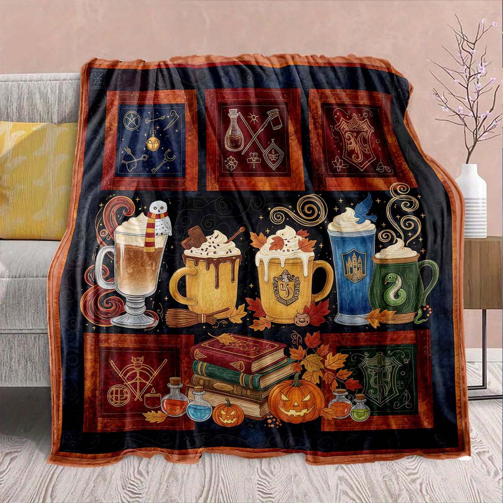 Magic Owl Flannel Blanket - Soft Warm Perfect for Sofa, Bedding Camping Travel Office Home Decor