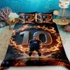 Fashion Duvet Cover Set Youth Football M-Messis Bedding Set Bedroom Decoration 2/3piece set Single/Double/Queen Large Size