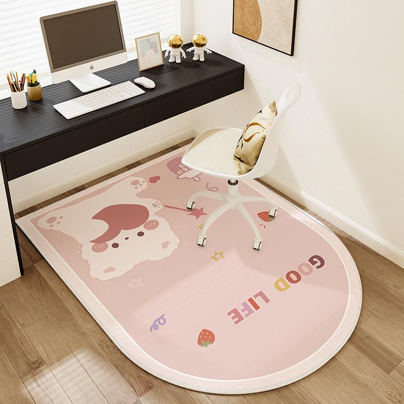 Children's Rug For Bedroom Study Desk Learning Chair Living Room Reading Area Computer Swivel Chair Protective Mat Home Decor
