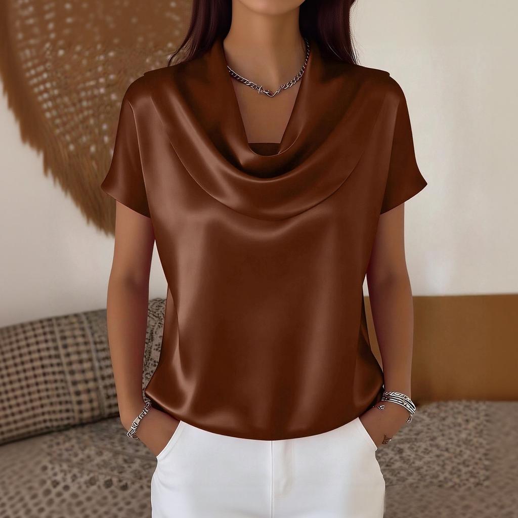 Женская модная повседневная цветная повседневная футболка с коротким рукавом