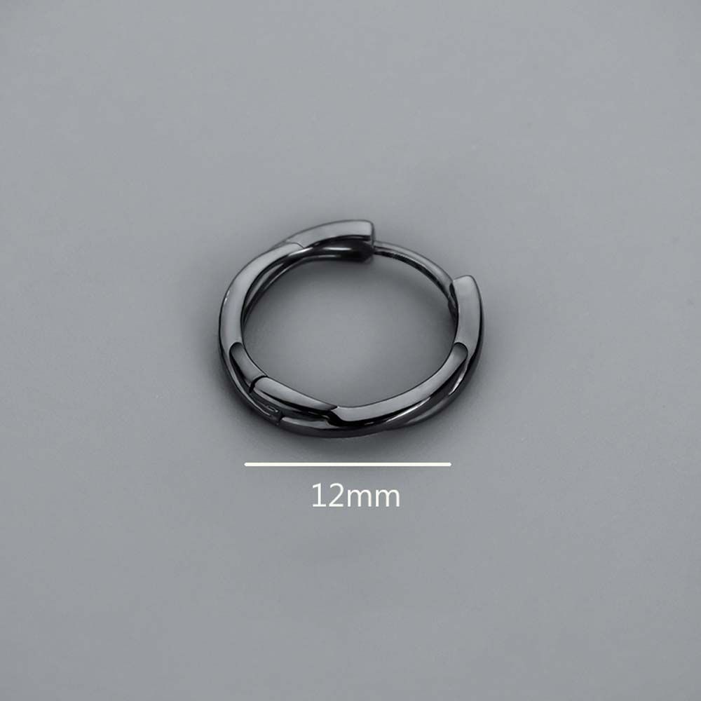 Круглые серьги-пусеты геометрической формы с закручиванием серебристого цвета для мужчин, серьги-кольца в панк-стиле