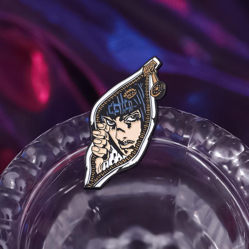 Novelty Adventure Jojo Character Metal Badge Brooch Featuring Vibrant Colors For Unique Statement Fashion