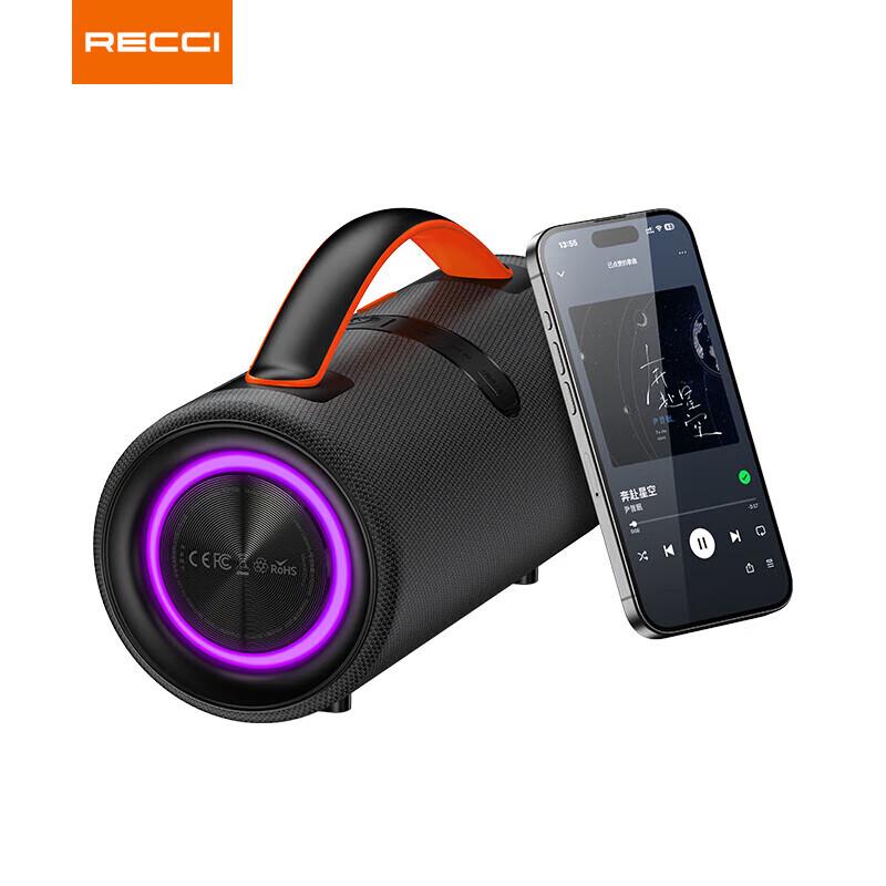 Портативная Bluetooth-колонка Recci RSK-W49, штекер CN (адаптер в комплекте)